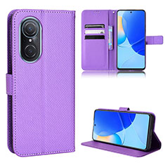 Handytasche Stand Schutzhülle Flip Leder Hülle BY1 für Huawei Nova 9 SE Violett