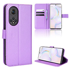 Handytasche Stand Schutzhülle Flip Leder Hülle BY1 für Huawei Nova 9 Violett