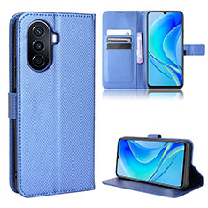 Handytasche Stand Schutzhülle Flip Leder Hülle BY1 für Huawei Nova Y70 Blau