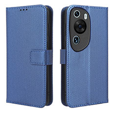 Handytasche Stand Schutzhülle Flip Leder Hülle BY1 für Huawei P60 Art Blau