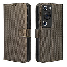 Handytasche Stand Schutzhülle Flip Leder Hülle BY1 für Huawei P60 Pro Braun