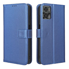 Handytasche Stand Schutzhülle Flip Leder Hülle BY1 für Motorola Moto E22 Blau