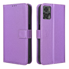 Handytasche Stand Schutzhülle Flip Leder Hülle BY1 für Motorola Moto E22 Violett