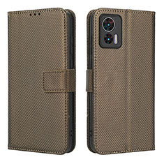 Handytasche Stand Schutzhülle Flip Leder Hülle BY1 für Motorola Moto Edge 30 Lite 5G Braun