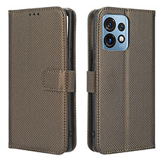 Handytasche Stand Schutzhülle Flip Leder Hülle BY1 für Motorola Moto Edge 40 Pro 5G Braun