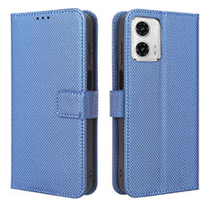 Handytasche Stand Schutzhülle Flip Leder Hülle BY1 für Motorola Moto G53 5G Blau