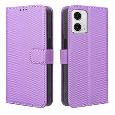 Handytasche Stand Schutzhülle Flip Leder Hülle BY1 für Motorola Moto G53 5G Violett