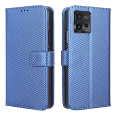 Handytasche Stand Schutzhülle Flip Leder Hülle BY1 für Motorola Moto G72 Blau