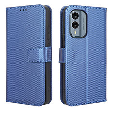 Handytasche Stand Schutzhülle Flip Leder Hülle BY1 für Nokia X30 5G Blau