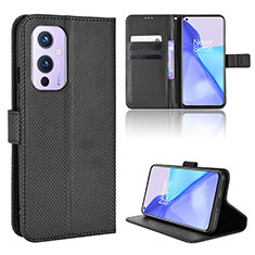 Handytasche Stand Schutzhülle Flip Leder Hülle BY1 für OnePlus 9 5G Schwarz