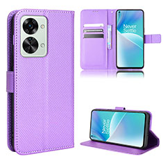 Handytasche Stand Schutzhülle Flip Leder Hülle BY1 für OnePlus Nord 2T 5G Violett