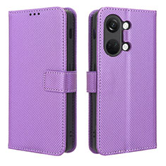 Handytasche Stand Schutzhülle Flip Leder Hülle BY1 für OnePlus Nord 3 5G Violett