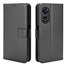 Handytasche Stand Schutzhülle Flip Leder Hülle BY1 für Oppo A38 Schwarz