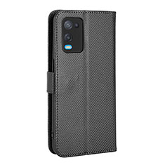 Handytasche Stand Schutzhülle Flip Leder Hülle BY1 für Oppo A54 4G Schwarz