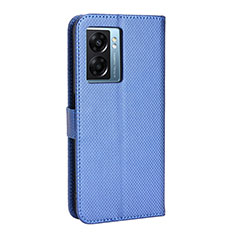 Handytasche Stand Schutzhülle Flip Leder Hülle BY1 für Oppo A56S 5G Blau