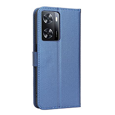 Handytasche Stand Schutzhülle Flip Leder Hülle BY1 für Oppo A57 4G Blau