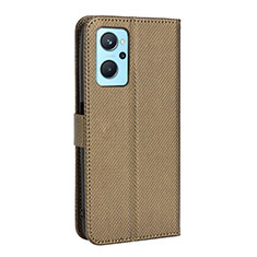 Handytasche Stand Schutzhülle Flip Leder Hülle BY1 für Oppo A96 4G Braun