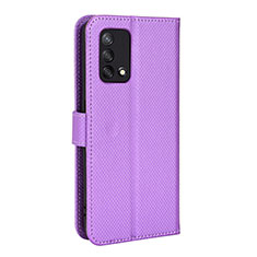 Handytasche Stand Schutzhülle Flip Leder Hülle BY1 für Oppo F19 Violett