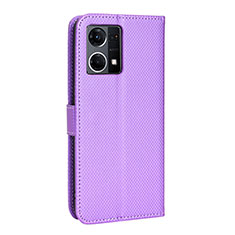 Handytasche Stand Schutzhülle Flip Leder Hülle BY1 für Oppo F21s Pro 4G Violett