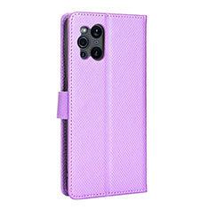 Handytasche Stand Schutzhülle Flip Leder Hülle BY1 für Oppo Find X3 Pro 5G Violett