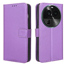 Handytasche Stand Schutzhülle Flip Leder Hülle BY1 für Oppo Find X6 Pro 5G Violett