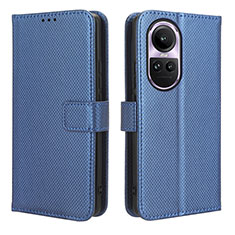 Handytasche Stand Schutzhülle Flip Leder Hülle BY1 für Oppo Reno10 5G Blau