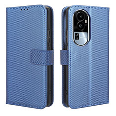 Handytasche Stand Schutzhülle Flip Leder Hülle BY1 für Oppo Reno10 Pro+ Plus 5G Blau