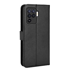 Handytasche Stand Schutzhülle Flip Leder Hülle BY1 für Oppo Reno5 Lite Schwarz