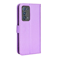 Handytasche Stand Schutzhülle Flip Leder Hülle BY1 für Oppo Reno6 Pro 5G Violett