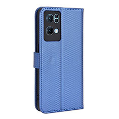 Handytasche Stand Schutzhülle Flip Leder Hülle BY1 für Oppo Reno7 Pro 5G Blau