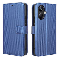 Handytasche Stand Schutzhülle Flip Leder Hülle BY1 für Realme 10 Pro+ Plus 5G Blau