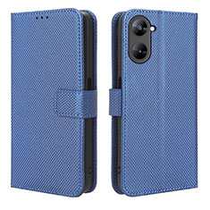 Handytasche Stand Schutzhülle Flip Leder Hülle BY1 für Realme 10S 5G Blau