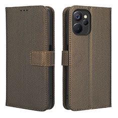 Handytasche Stand Schutzhülle Flip Leder Hülle BY1 für Realme 10T 5G Braun