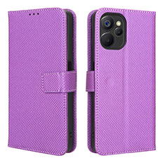 Handytasche Stand Schutzhülle Flip Leder Hülle BY1 für Realme 10T 5G Violett