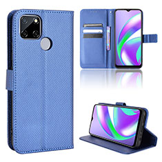 Handytasche Stand Schutzhülle Flip Leder Hülle BY1 für Realme 7i RMX2193 Blau