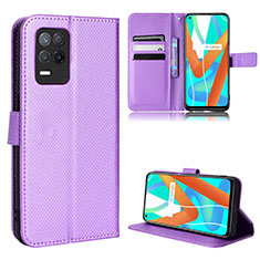 Handytasche Stand Schutzhülle Flip Leder Hülle BY1 für Realme 9 5G India Violett