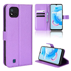 Handytasche Stand Schutzhülle Flip Leder Hülle BY1 für Realme C11 (2021) Violett