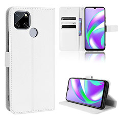 Handytasche Stand Schutzhülle Flip Leder Hülle BY1 für Realme C12 Weiß