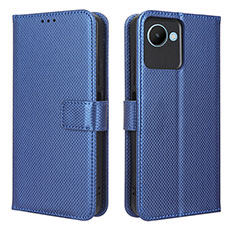 Handytasche Stand Schutzhülle Flip Leder Hülle BY1 für Realme C30 Blau