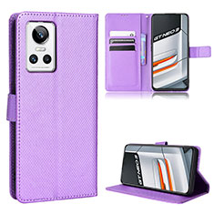 Handytasche Stand Schutzhülle Flip Leder Hülle BY1 für Realme GT Neo3 5G Violett