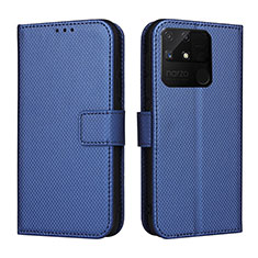 Handytasche Stand Schutzhülle Flip Leder Hülle BY1 für Realme Narzo 50A Blau