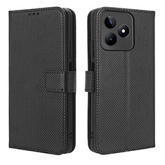 Handytasche Stand Schutzhülle Flip Leder Hülle BY1 für Realme Narzo N53 Schwarz