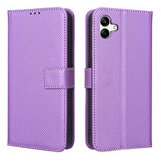 Handytasche Stand Schutzhülle Flip Leder Hülle BY1 für Samsung Galaxy A04E Violett
