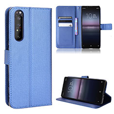 Handytasche Stand Schutzhülle Flip Leder Hülle BY1 für Sony Xperia 1 II Blau