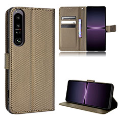 Handytasche Stand Schutzhülle Flip Leder Hülle BY1 für Sony Xperia 1 IV SO-51C Braun