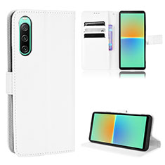 Handytasche Stand Schutzhülle Flip Leder Hülle BY1 für Sony Xperia 10 V Weiß