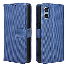 Handytasche Stand Schutzhülle Flip Leder Hülle BY1 für Sony Xperia 5 V Blau