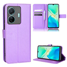 Handytasche Stand Schutzhülle Flip Leder Hülle BY1 für Vivo iQOO Z6 Pro 5G Violett