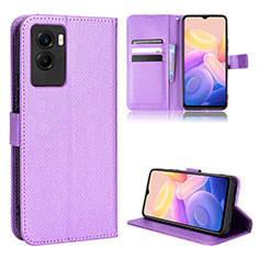 Handytasche Stand Schutzhülle Flip Leder Hülle BY1 für Vivo Y55s (2021) Violett