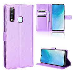 Handytasche Stand Schutzhülle Flip Leder Hülle BY1 für Vivo Y5s Violett